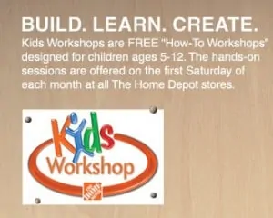 home depot free kids workshop 2013 schedule