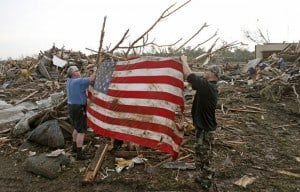 Moore Oklahoma Tornado picture American Flag