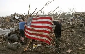 Moore Oklahoma Tornado picture American Flag
