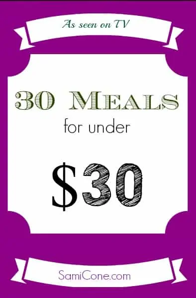 30 meals for $30