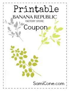 Printable Banana Republic Outlet Coupon 2014