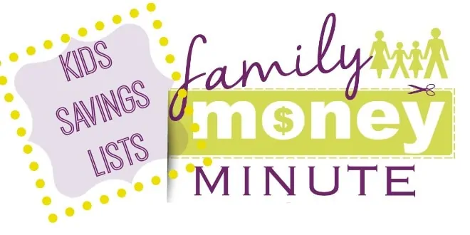 Kids Savings Lists Family Money Minute