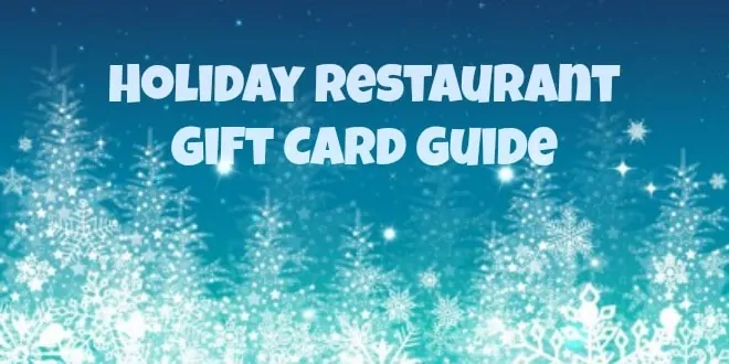 Holiday Restaurant Gift Card Guide 2014