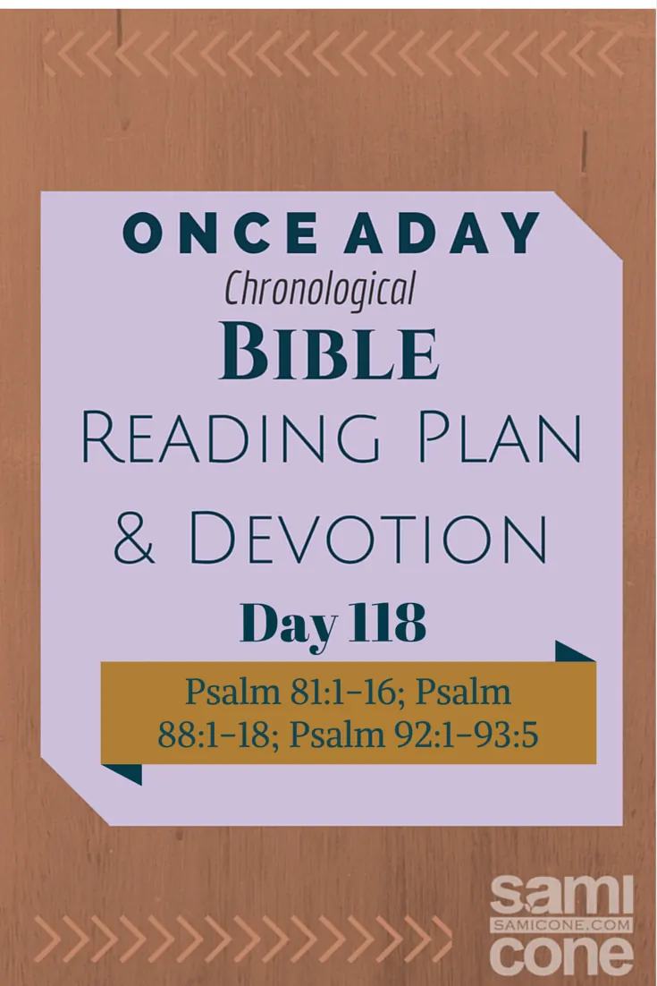 Once A Day Bible Reading Plan & Devotion Day 118