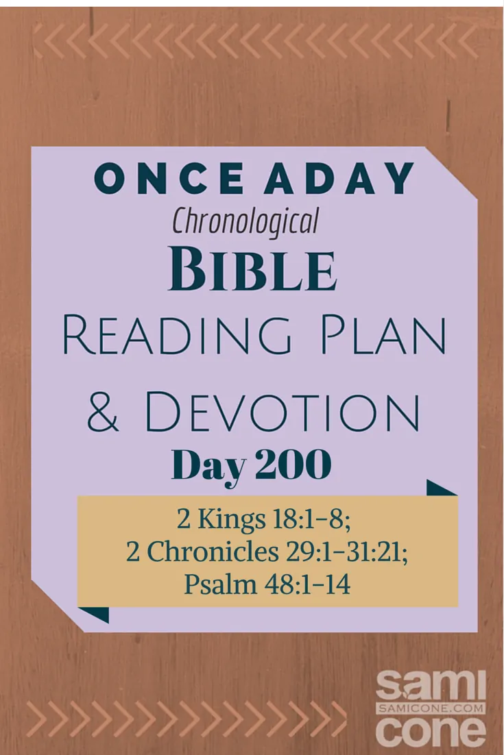 Once A Day Bible Reading Plan & Devotion Day 200