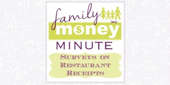 Surveys on Restaurant Receipts