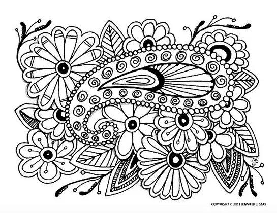 free adult coloring page printable for stress free living