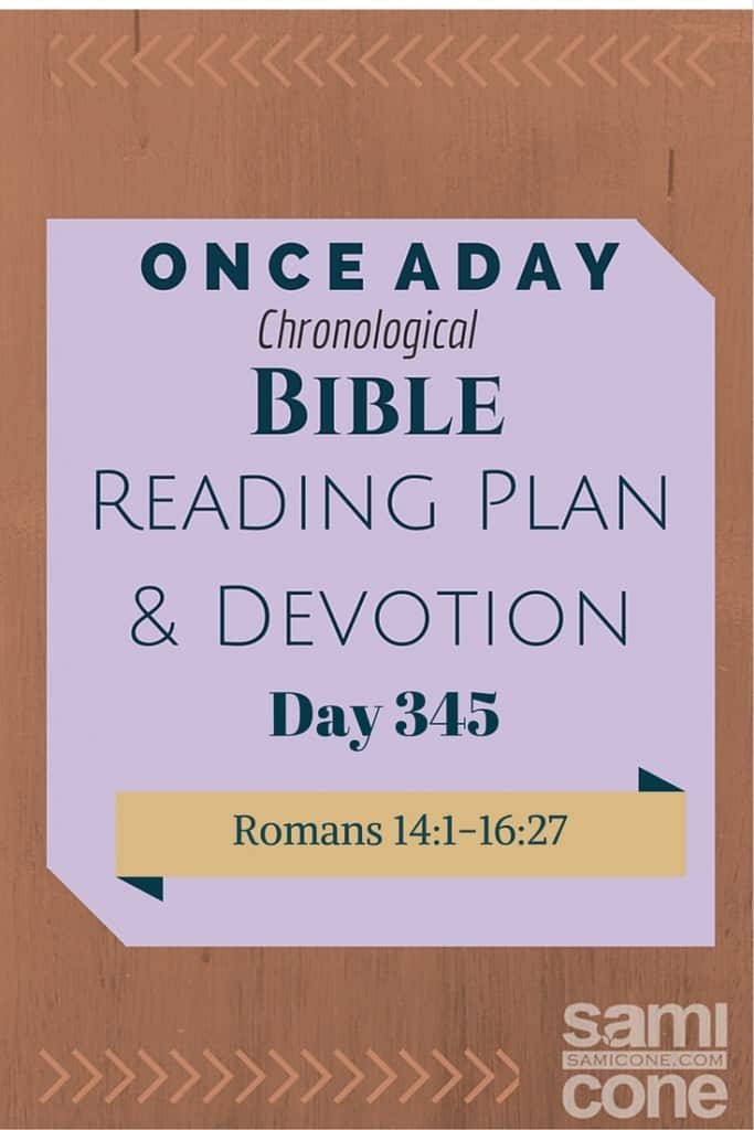 Once A Day Bible Reading Plan & Devotion Day 345