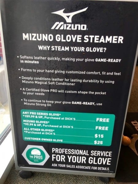 mizuno glove steamer