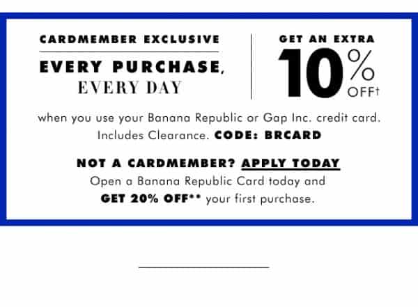 Printable Banana Republic Outlet Coupon March 2017