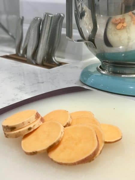 sliced sweet potatoes