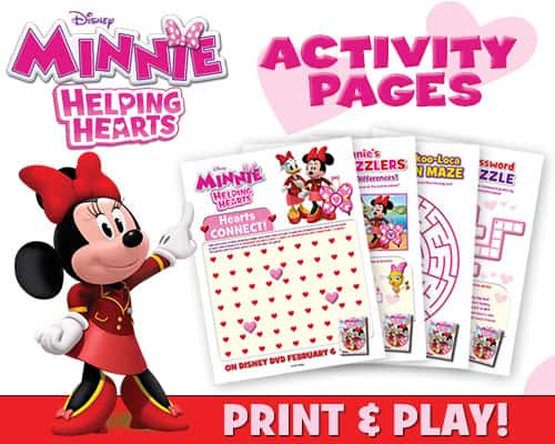 Minnie Helping Hands Activity Pages