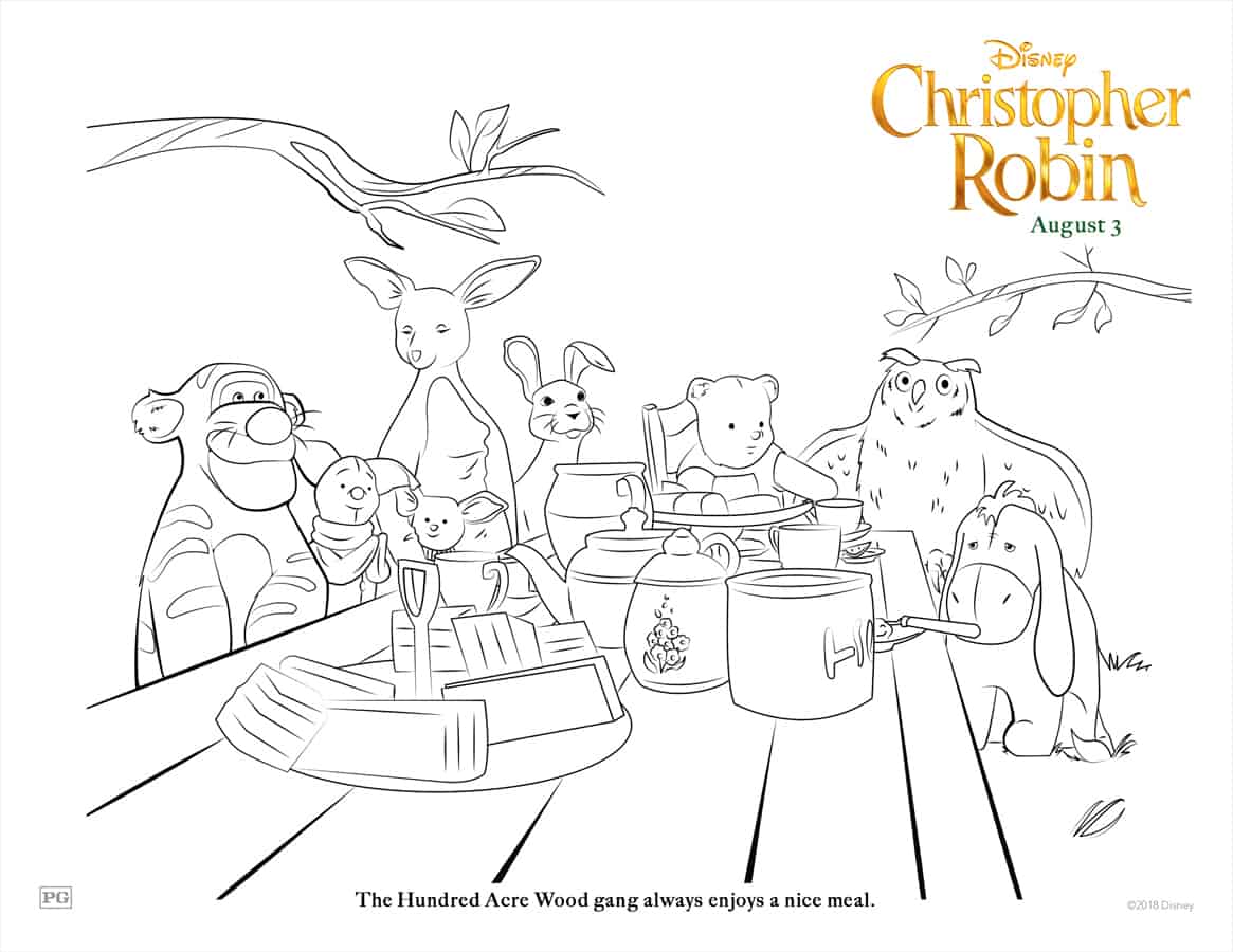 Disney's Christopher Robin Free Coloring Sheets