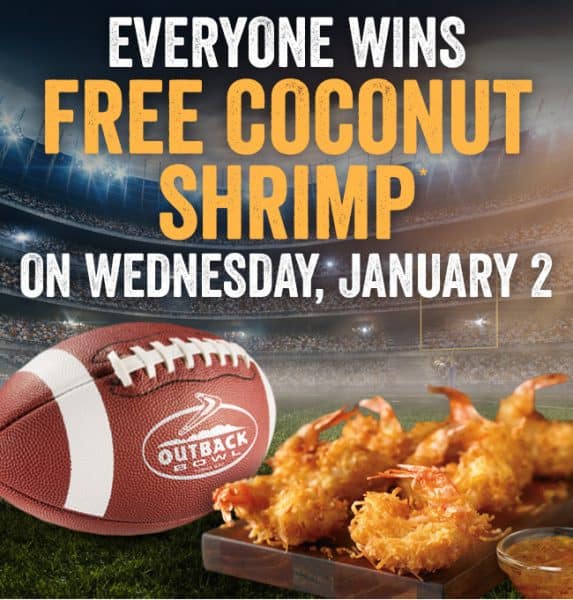 Free Outback Coconut Shrimp on January 2, 2019