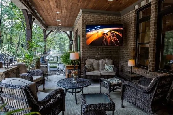 sunbrite outdoor tv living space
