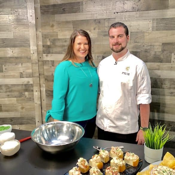 lobster roll dip recipe on buns and chips with soundwaves sous chef michael coyle