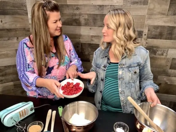 Molly Reed Grayson with Sami Cone on The Sami Cone Show Raspberry Lemon Skillet Cake Recipe