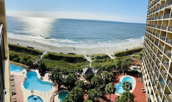 North Myrtle Beach Cove Resort Oceanfront view from patio