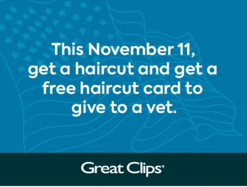 Veterans Day Free Great Clips Haircut