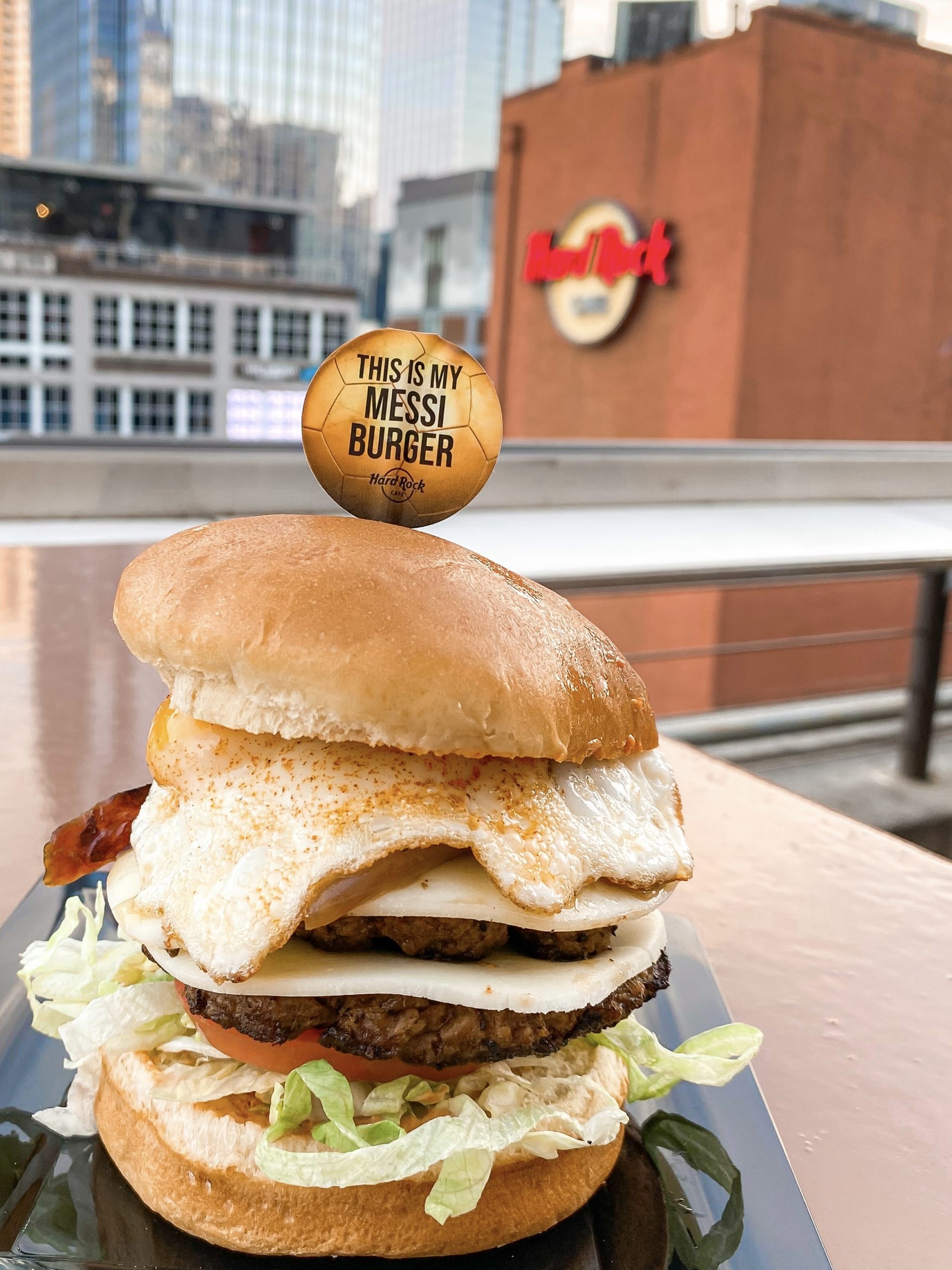 Taste the Messi Burger at Hard Rock Cafe Nashville LetsGetMessi