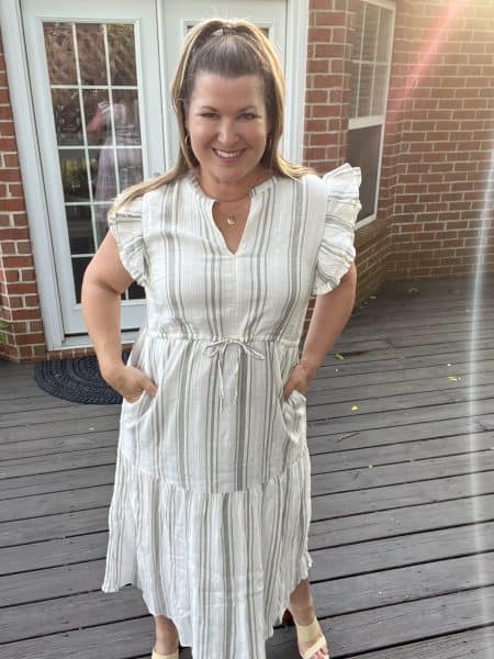 ABLE Caralyn Dress try-on size