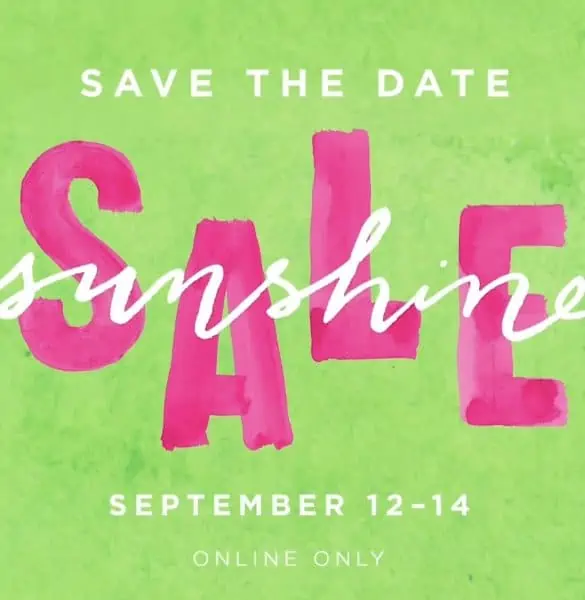 Lilly Sunshine Sale Save the Date September
