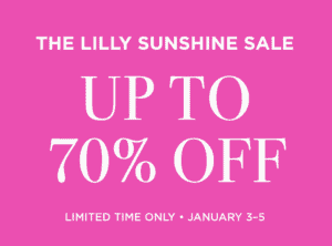 Lilly Pulitzer Sunshine Sale January 2024